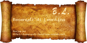 Besenyődi Leontina névjegykártya